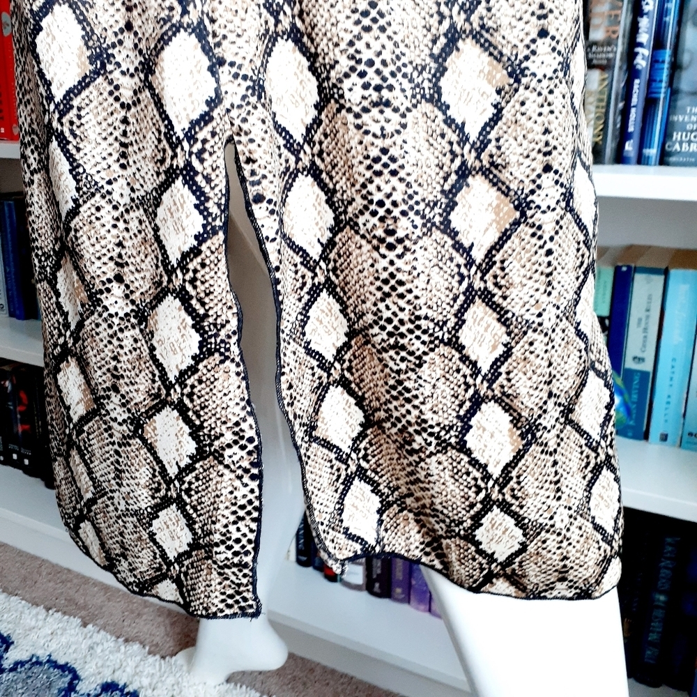 NEW See You Monday Snake Print Spaghetti Strap Dress Size Medium P5542 - Picture 5 of 11